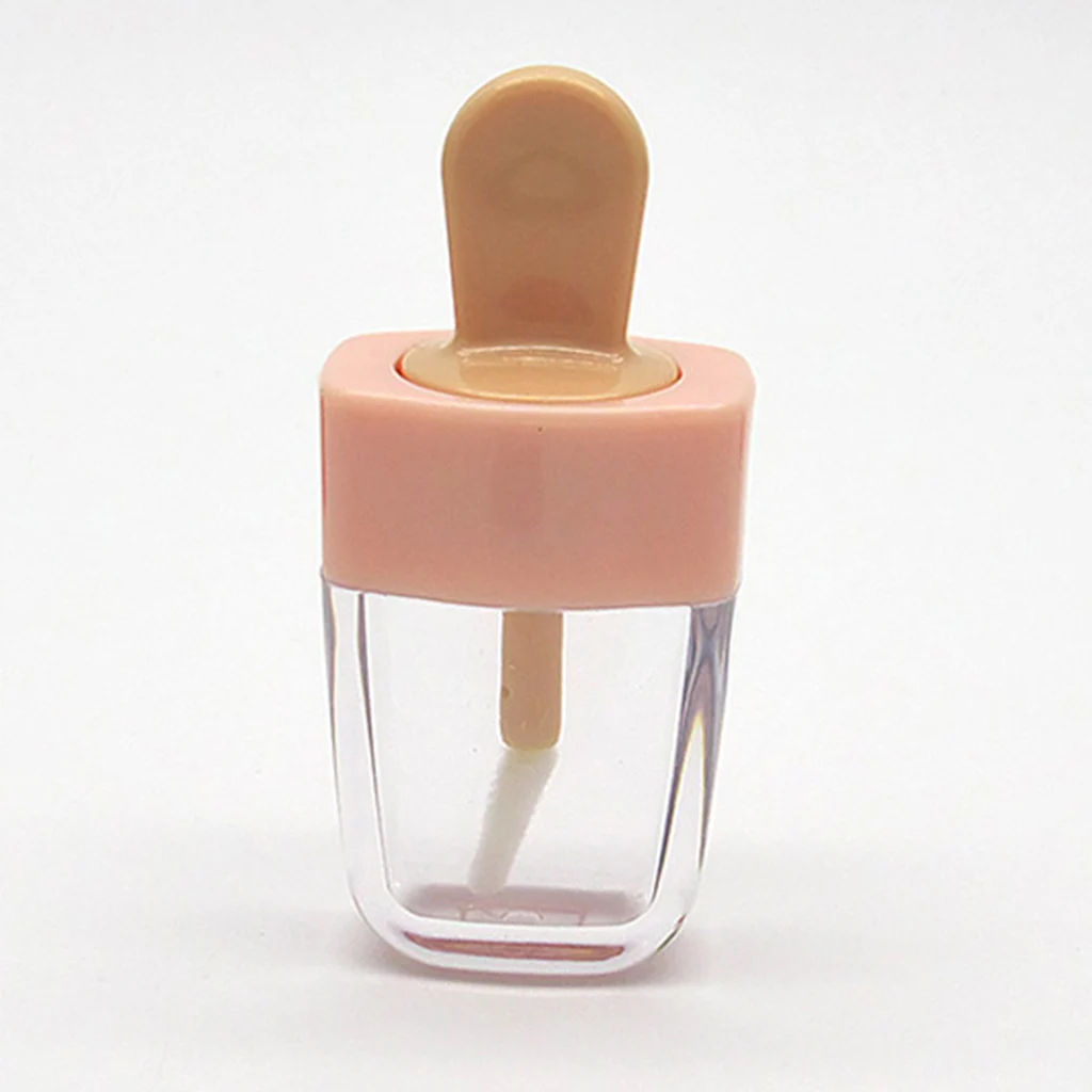 1 шт. миниатюрный блеск для губ в форме мороженого пустой контейнер для бальзама для губ с крышкой резиновые вставки образцы помады диспенсер бутылка