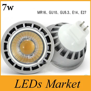 

New led bulb E27 E14 Lampada Led MR16 GU5.3 COB 7w Led Spotlight Warm Cold White MR16 12V led Lamp GU 5.3 220V