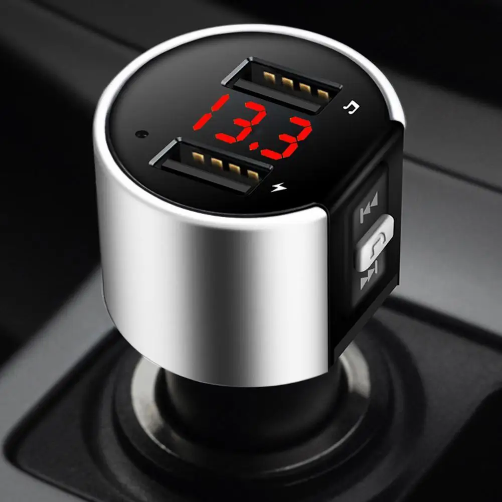 Bluetooth FM-трансмиттер автомобильное зарядное устройство с двумя USB-портами |