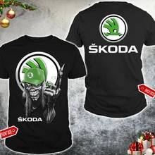 Skoda Skull Mans рубашка США-Размер S до 5XL