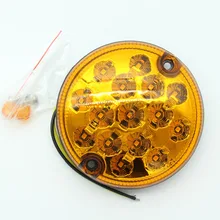 1 Pz LED 12 V/24 V 95mm Rotonda Impermeabile Posteriore Del Segnale di Girata Luci 15 Led Automobile Che Indica lampade Ambra Camion luci Rimorchio