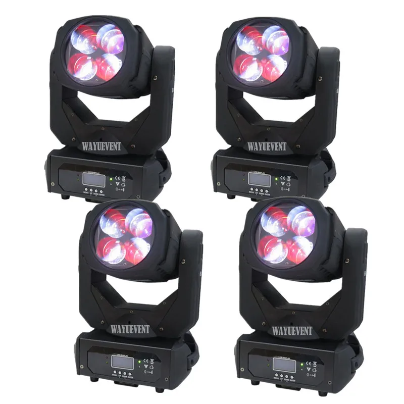 

4pcs/lot 4*25W LED Super Beam Moving Head Light Strong Beam Lighting Effect LED Moving Head Disco Stage Light