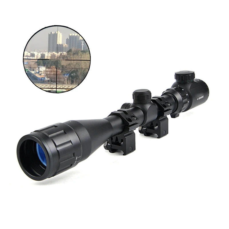 4-16X40 AOEG Riflescope охотничий подсвечиваемый зеленый и красный точечный прицел Crosshair прицел для страйкбола пневматические пистолеты Caza