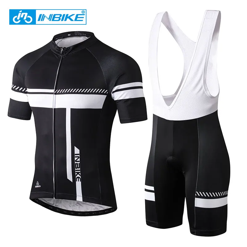

INBIKE Breathable Cycling Jersey Set Men Wear Quick Dry GEL Pad Riding Set Mountain Bike Short Sleeve MTB Bicycle Clothes