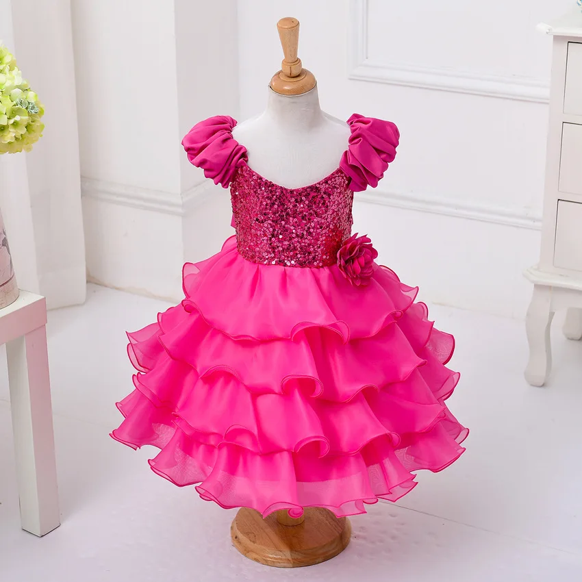 2016 New Summer Wedding Party Girls Dress Princess Baby Clothes Formal Children Toddler Baby