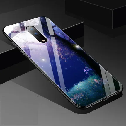 ye zhi meng Жесткий чехол из закаленного стекла для oneplus 7 pro 1+ 7 one plus 7, защитный чехол, глянцевый чехол с защитой от царапин для oneplus 7, чехол - Цвет: ye zhi meng
