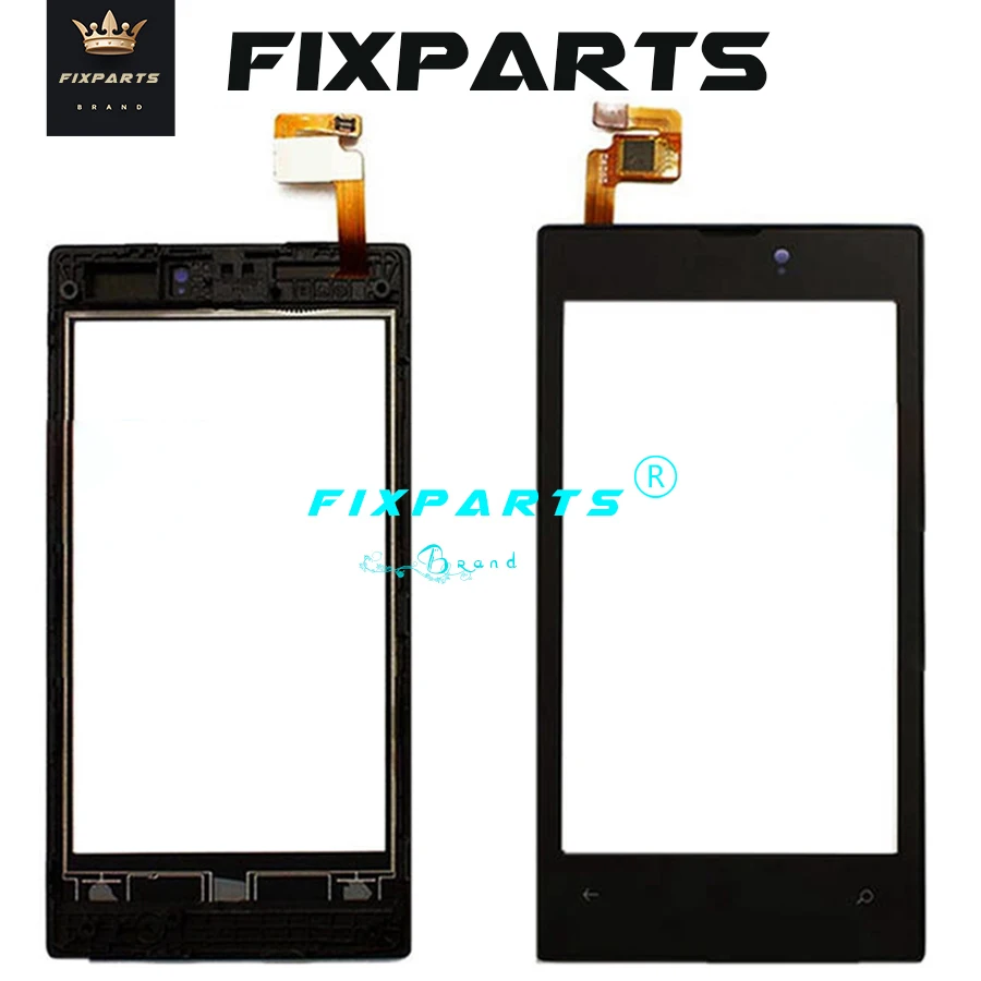 

Original 4.0" For Nokia Lumia 520 N520 Touch Panel Screen Sensor Digitizer Outer Glass Lens Black With Frame Tracking Code