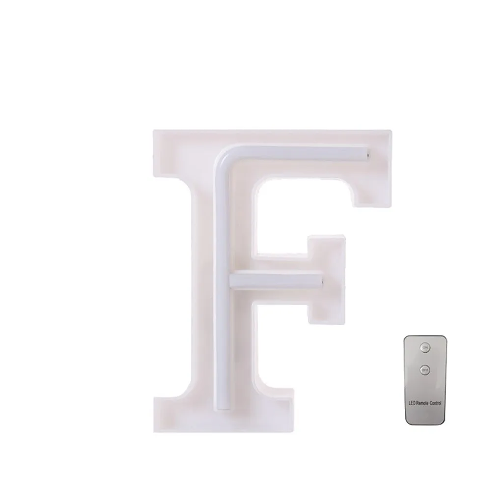 Светодиодный USB буквенный светильник s светильник белый пластиковый буквенный стоящий, подвесной A-Z и цифровой буквенный светильник светодиодный вечерние светильник мягкий теплый светящийся