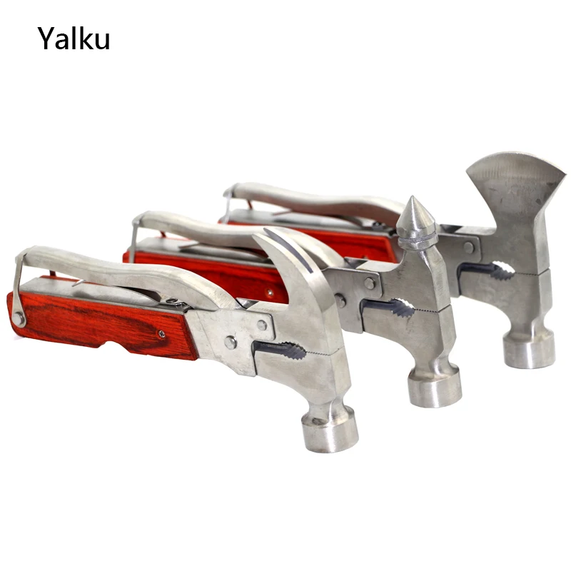 Yalku Hammer Pliers Camping Set Multi Pliers Tactical Knife Saw Bottle