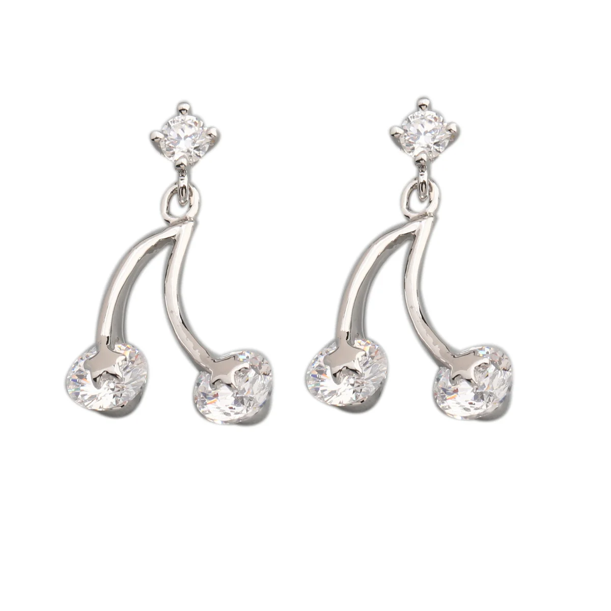 Lovely White Stone 5*5mm Semi precious Silver Cool For Womens Stud Earrings ED0721in Stud