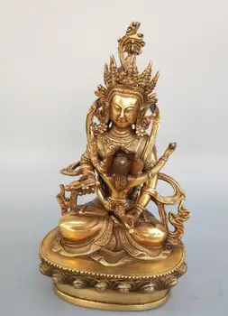 

Chinese pure brass happy Buddha double body Buddha statue