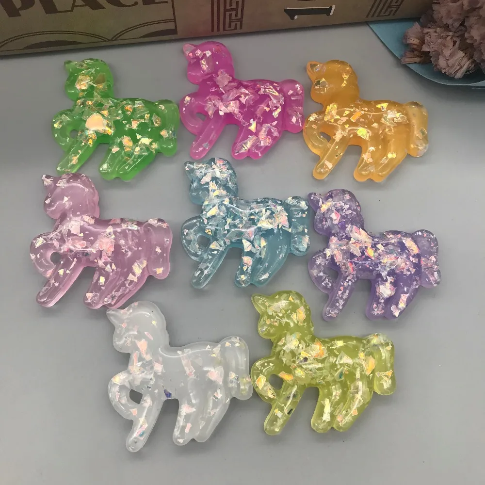 

Resin Kawaii Unicorn Cute Horse for Jewelry Accessory, Hair Bow Center, Phone Decoration, DIY 36*41mm