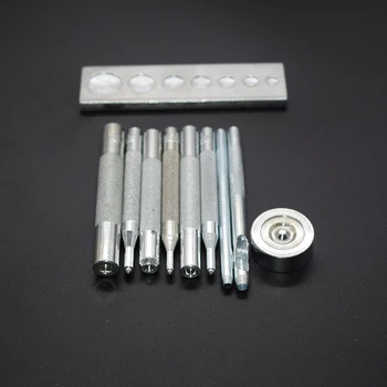 

Leathercraft Die Hole Punch Snap Fastener Installation Kit Metal Rivet Setter Base DIY Metal Craftool Die Punch Snap Rivet Tool