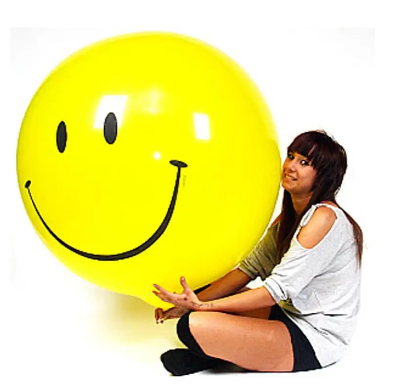 

Large size 36inch Emoji Balloons Smiley Face Expression Yellow Latex Balloons Party Wedding Balloons Cartoon Inflatable Balls