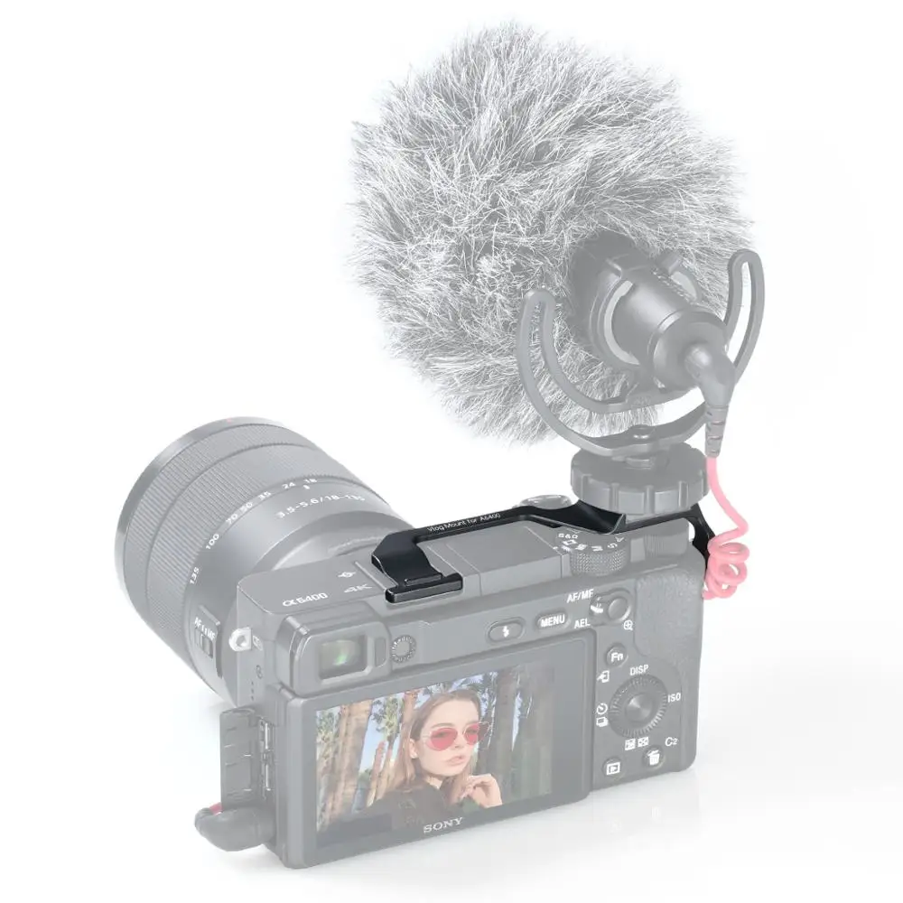 

UURig Quick Release Plate Microphone Extension Bracket With Cold Shoe Mount Mic Expansion for Sony A6400 DSLR Camera Accessories