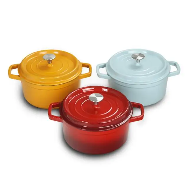 

Enamel Cast Iron Pots dutch oven Round cookware cooker cooking Steamer Stew Soup Pot Casserole nederlands Stock Pots saucepan