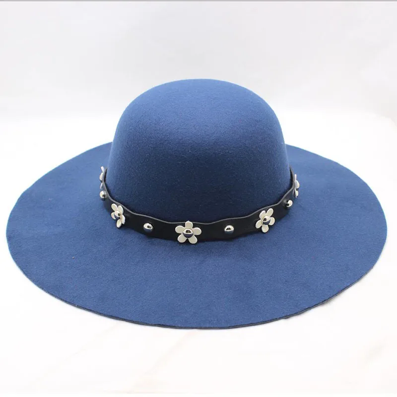2018 Fashion New Autumn Winter Solid Women Top Hat Spring Fedoras Hats
