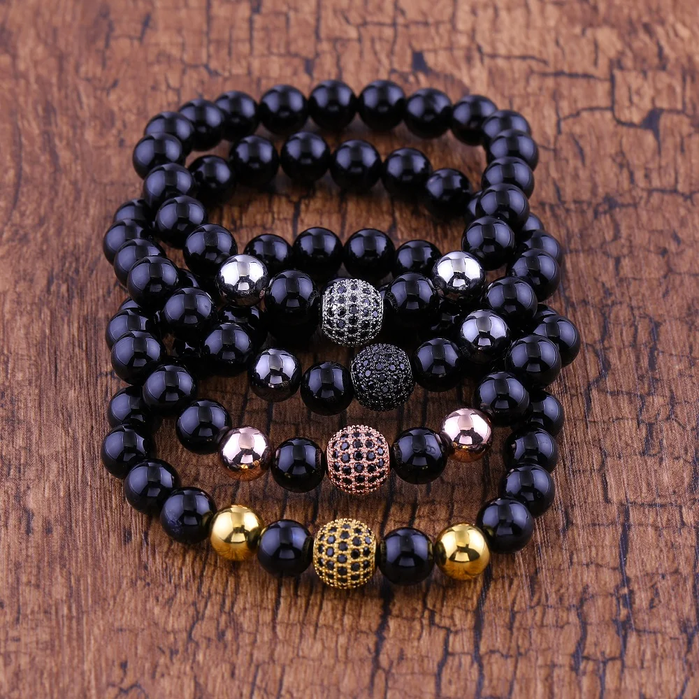 JUWANG-8mm-Lava-Smatte-Stone-Beads-Bracelet-for-Man-and-Woman-Black-CZ-Ball-Charm-Bracelets