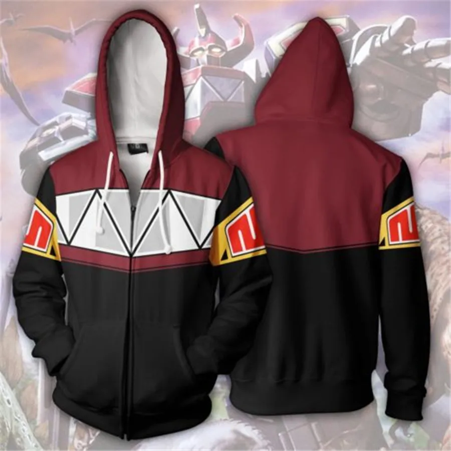 

3d Print Anime Voltron Sweatshirts Hoodie Cosplay Costume Jackets Men Top Coat Zipper Casual Hoded