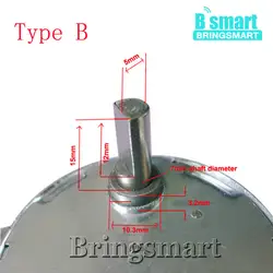 Bringsmart БКЭПТ микродвигатель постоянного тока 5 V 6 9 12 V 24 V безщеточный отрегулировать Скорость для бытовой техники JS-50B 4 Тип Sharft