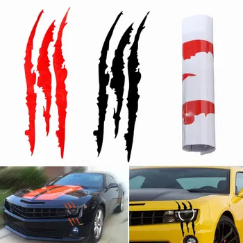 

Universal Red Black Scratch Stripe Headlight Car Truck SUV Vinyl Decal Sticker 40 x 12cm