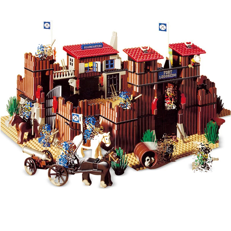 

Lepin 33001 742Pcs Western The Idian Cowboy Castle Fort Building Blocks Brick Education Toys For Kids Gifts Compatible With 6769