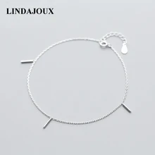 Простой дизайн, 925 пробы, серебряный, одна палочка, очаровательный ножной браслет для женщин, серебро 925, браслет на лодыжке, на цепочке, регулируемая длина