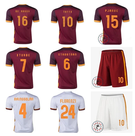 15 16 TOTTI NAINGGOLAN PJANIC DE ROSSI 