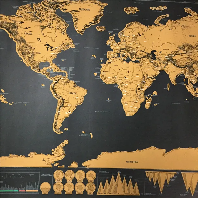 travel world map personalized world map black gold poster traveler
