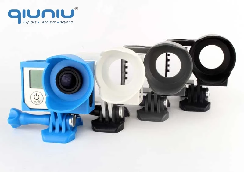 

QIUNIU For GoPro Border Frame Housing Mount Sunshade Sun hood Protective Case with Lens Hood Light Shield for GoPro Hero 4 3+ 3