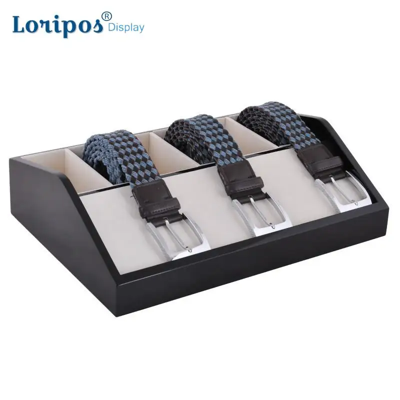 2021 Leather Belt Show Rack Wooden Box 6 /8 Cells Belt Storage Holder