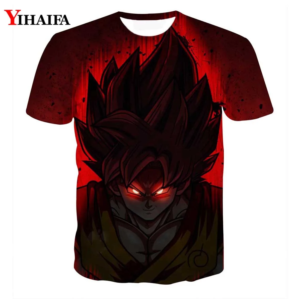 Мужская футболка с 3D принтом dragon ball Z Black Goku повседневные футболки Galaxy Super Saiyan Graphic tee мужской верх dragon ball футболка