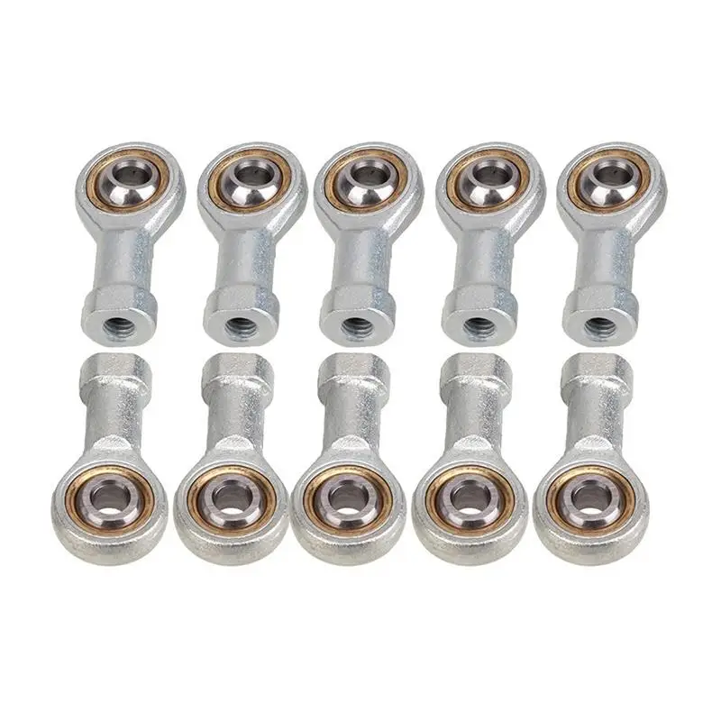 

10pcs Metal 6mm Female Metric Threaded Joint Head Joint Bearing 40mm Total Length