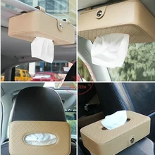 Новая коробка для салфеток из искусственной кожи, солнцезащитный козырек, подлокотник, коробка, специальная картонная коробочка, висячая салфетка на крыше, бытовая бумажная сумка для полотенец