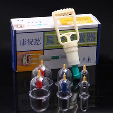 6 чашек, китайский массаж, релаксация, вытягивает вакуумный аппарат, пластмассовый вакуум, магический набор, устройство с трубкой