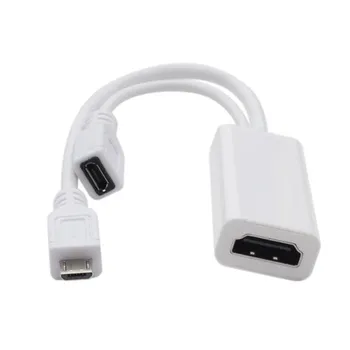 

MICRO 5P TO HDMI + power support MHL function MICRO 5P phone adapter cable