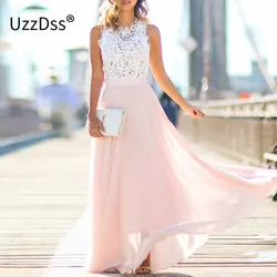 UZZDSS Новое поступление 2019 Sring вечернее открытое пляжное женское платье Бохо без рукавов Макси платье для вечеринок Прямая поставка