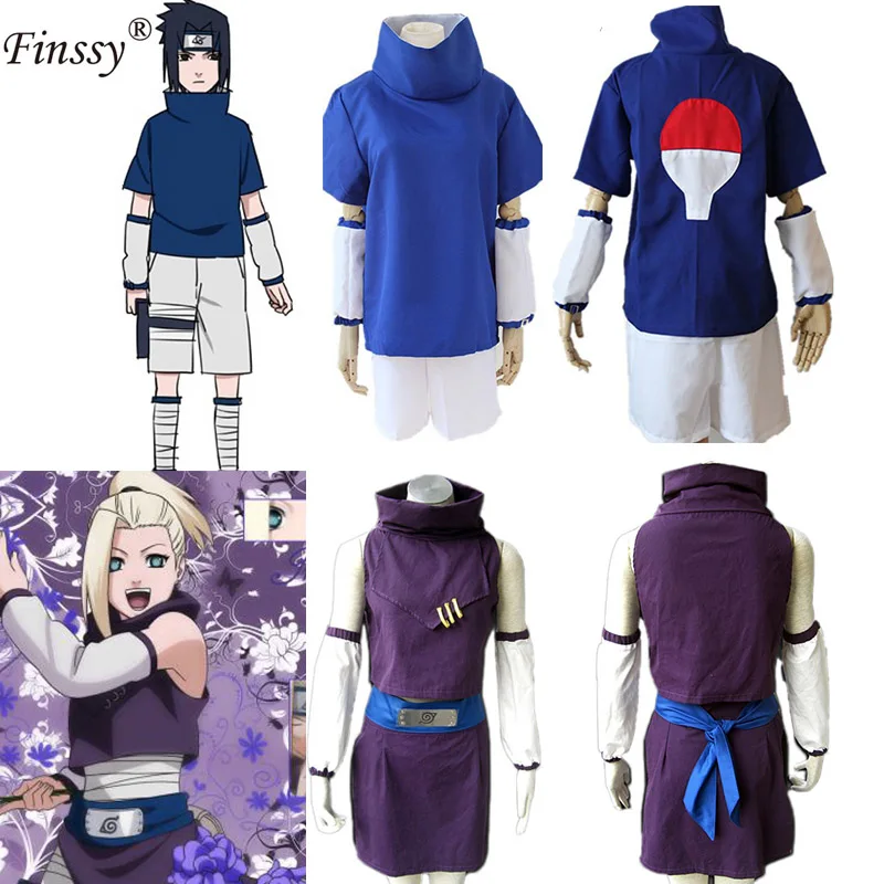 made Naruto Sasuke Uchiha 6 generation cosplay custome 5 pieces Custom