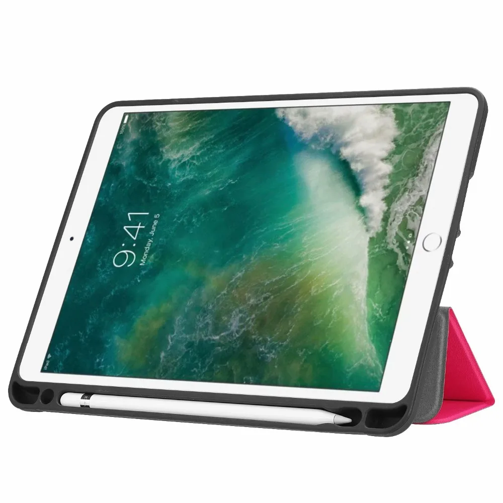 For iPad Pro 10.5 Case TPU Leather Slim Smart Cover With Pencil Holder Auto Sleep/Wake up For Apple iPad Pro 10. 5 inch New