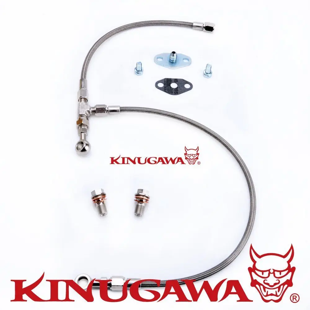 Kinugawa Turbo / AVCS Oil Feed Line Kit for Subaru 0206 WRX / 0414 STI w/ for Garrett GT42R