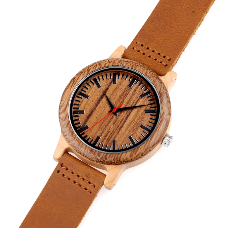 BOBO BIRD V-M13/M14 Mens Watches Fine Wood Bezel Bamboo Watch with Leather Band in Gift Box relojes mujer 2018