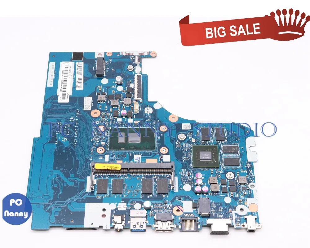  PCNANNY NM-A751 5B20L37478 For lenovo 310-15ISK 510-15ISK Laptop Motherboard SR2EZ I7-6500U 4GB DDR