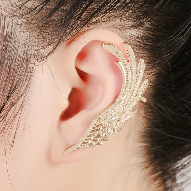 Wlp Brand Jewelry 2017 New Gold Silver Wing Earring For Women Europe 20170307 215827 099 100 102 103 109 110 111