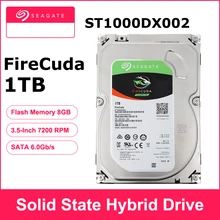 Seagate 1tb fire cuda «3.5 polegadas gaming sshd (unidade híbrida de estado sólido) 7200 rpm sata 6 gb/s cache 64mb hdd, disco rígido