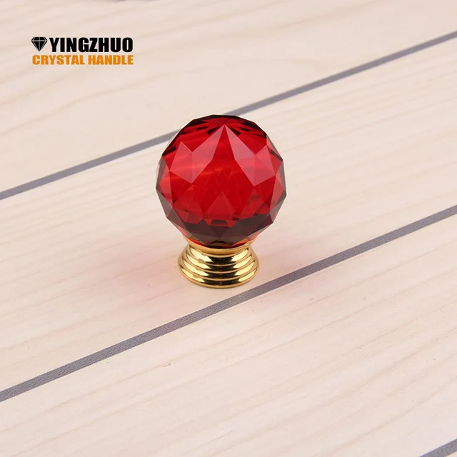 Special Offers Hot sale 10PCS 30mm K9 Red Crystal Drawer knob handle shiny kitchen cupboard doors Handle and furniture accessories YZ3001 Special Offers Hot sale 10PCS 30mm K9 Red Crystal Drawer knob handle shiny kitchen cupboard doors Handle and furniture accessories YZ3001