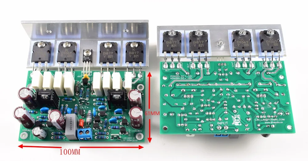 LJM-Audio Hi-end L20 200 Вт 8R Audio Stero усилитель мощности с алюминиевым углом(собранная Плата усилителя, включает 2 корпуса