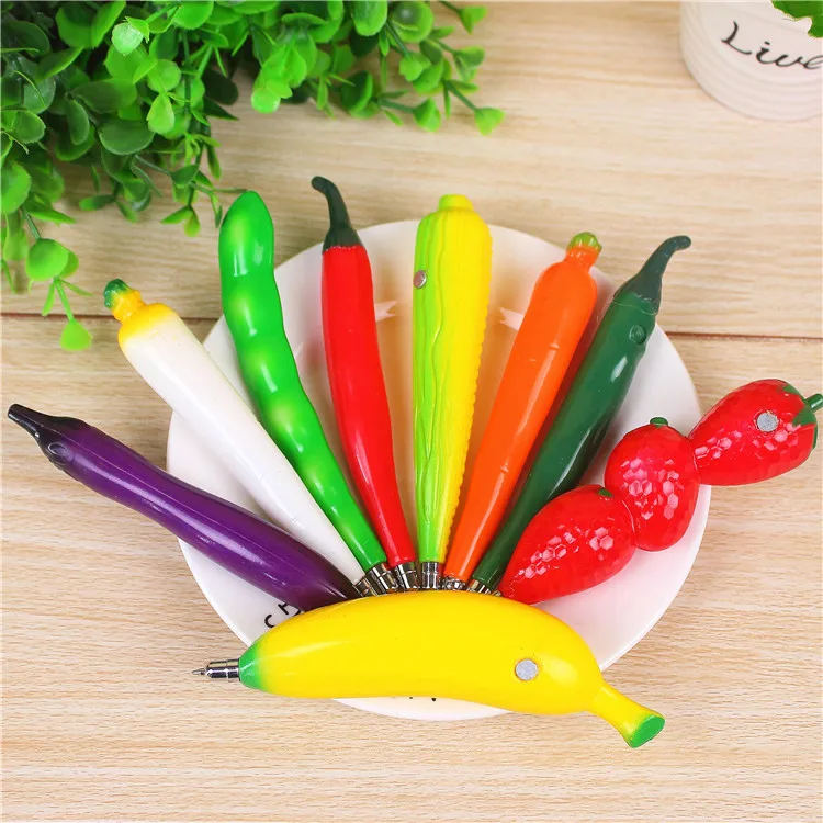 

Creative Fruit Vegetable Pen Kawaii Plastic Ballpoint Pen with Magnet Gift Pen For Writing Promotion Kids Student Novelty Gifts