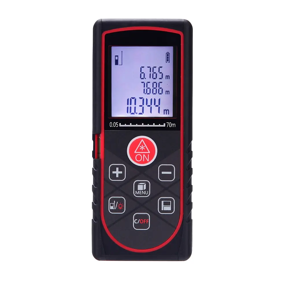 

70m/229ft Mini Laser Rangefinder Handheld Distance Meter Digital Range Finder Area Volume Measurer Level Bubble