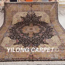 Yilong 9'x12' ручной работы персидские Изящные коврики турецкий Восточный большой Шелковый ковры(YWX007A9x12