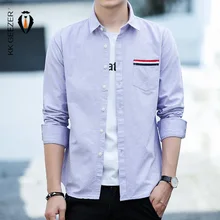 Мужские рубашки, хлопок, фирменный дизайн, длинный рукав, модная рубашка, хлопок, бизнес, тонкий крой, Повседневная рубашка на пуговицах, офис